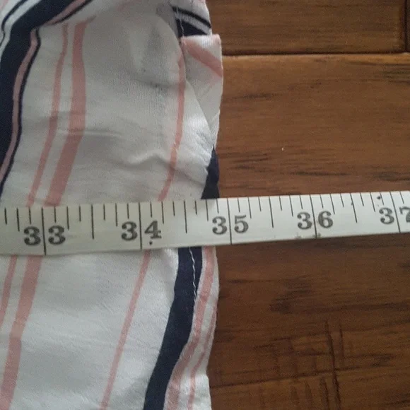 Guess Los Angeles Striped Tie Style Front Dress White/Navy/Pink Size XL - Picture 9 of 14